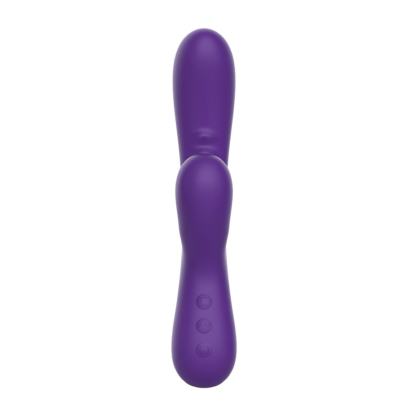 Coelho Duo Silicone Com Funções de Sucção Roxo